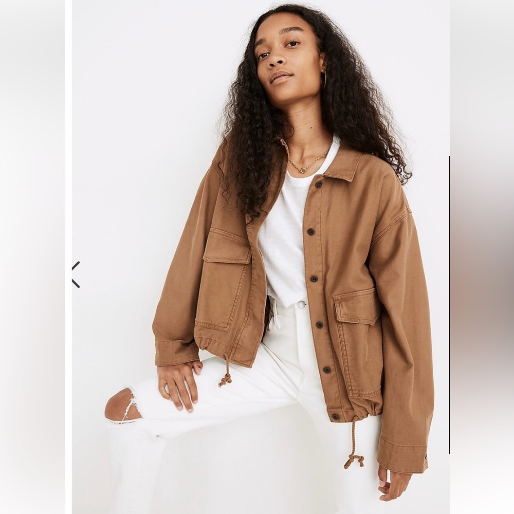 Madewell Drawstring Military Shirt Jacket